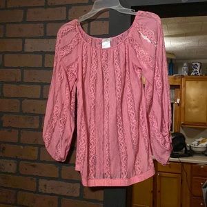 Cute sheer blouse nothing wrong with.